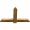 Ekena Millwork Eugene Rough Sawn Timber Gable Bracket, Western Red Cedar, 36"W x 23"H x 2"D x 4"F, 15/12 Pitch GBW036X23X0204EUG00RWR - alternate 3